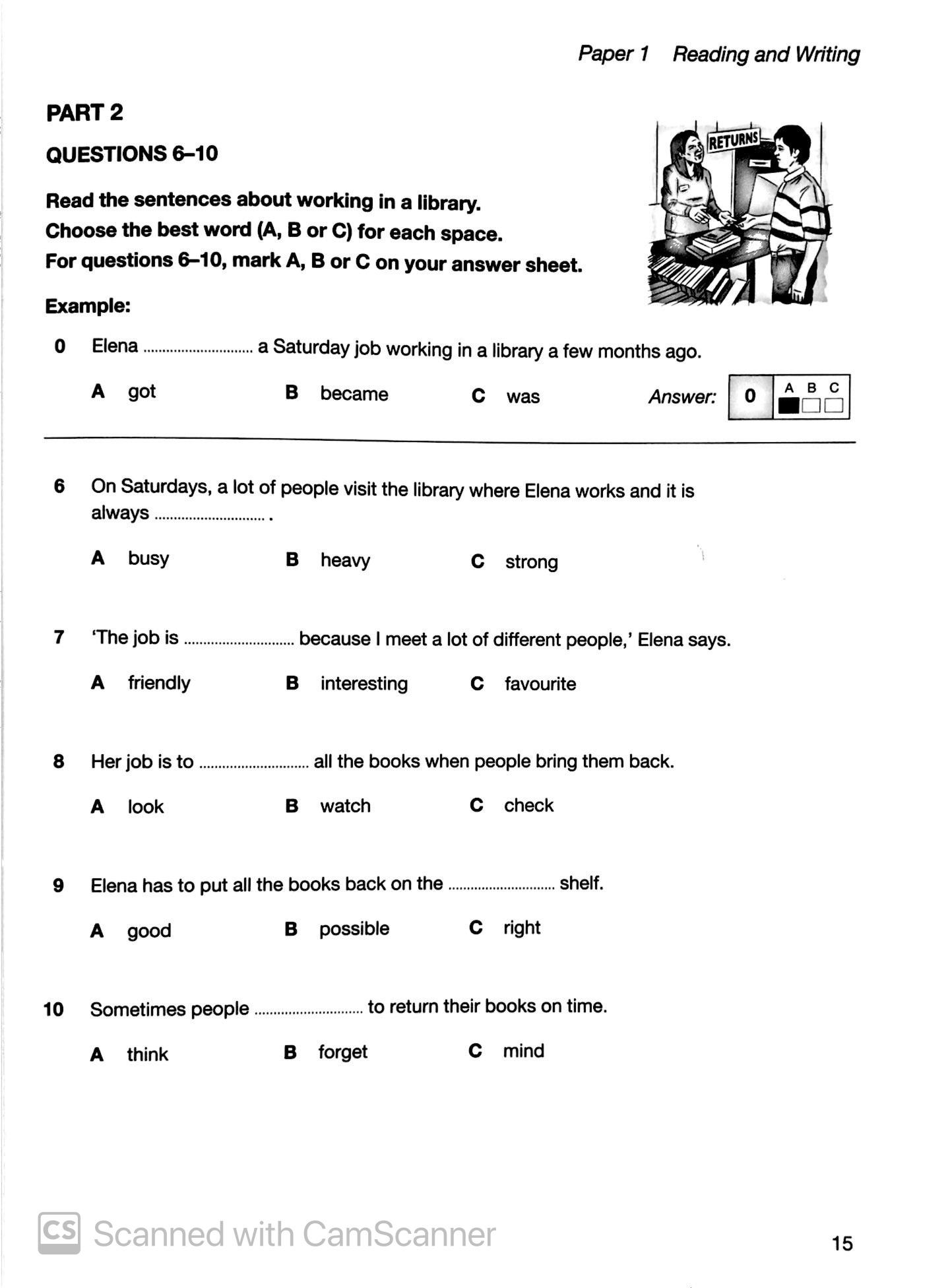 Hình ảnh Key English Test 5 with Answers Reprint Edition - Cambridge