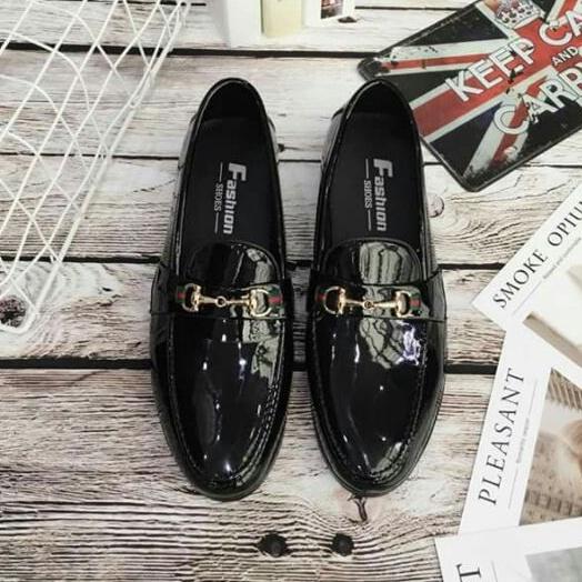 Giày tây nam da bóng khóa vàng phong cách lịch lãm size 38 đên 43