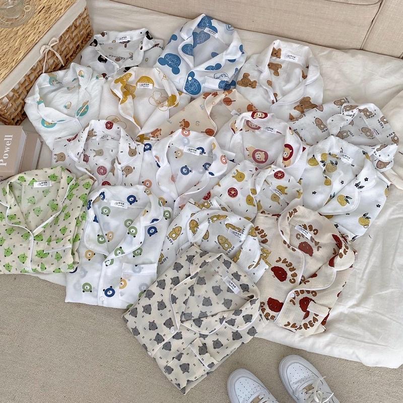 Bộ pijama cộc nhiều hình - chất xốp