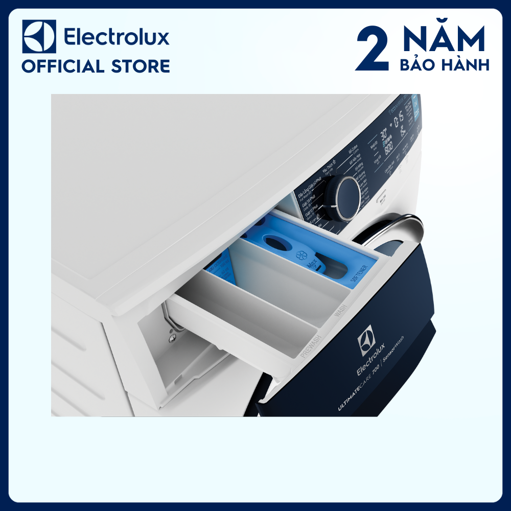 [Free Giao lắp] Máy giặt cửa trước Electrolux 10kg EWF1042Q7WB - Diệt 99.9% vi khuẩn, giặt sạch sâu, không cặn giặt tẩy, kết nối Wifi [Hàng chính hãng]