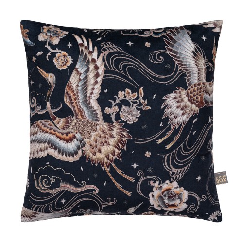 SCATTER BOX Vỏ Gối Cao Cấp nhập khẩu Ireland Anh Quốc HERON STITCH màu NAVY/RUST kích thước 45x45 CM phong cách cổ điển