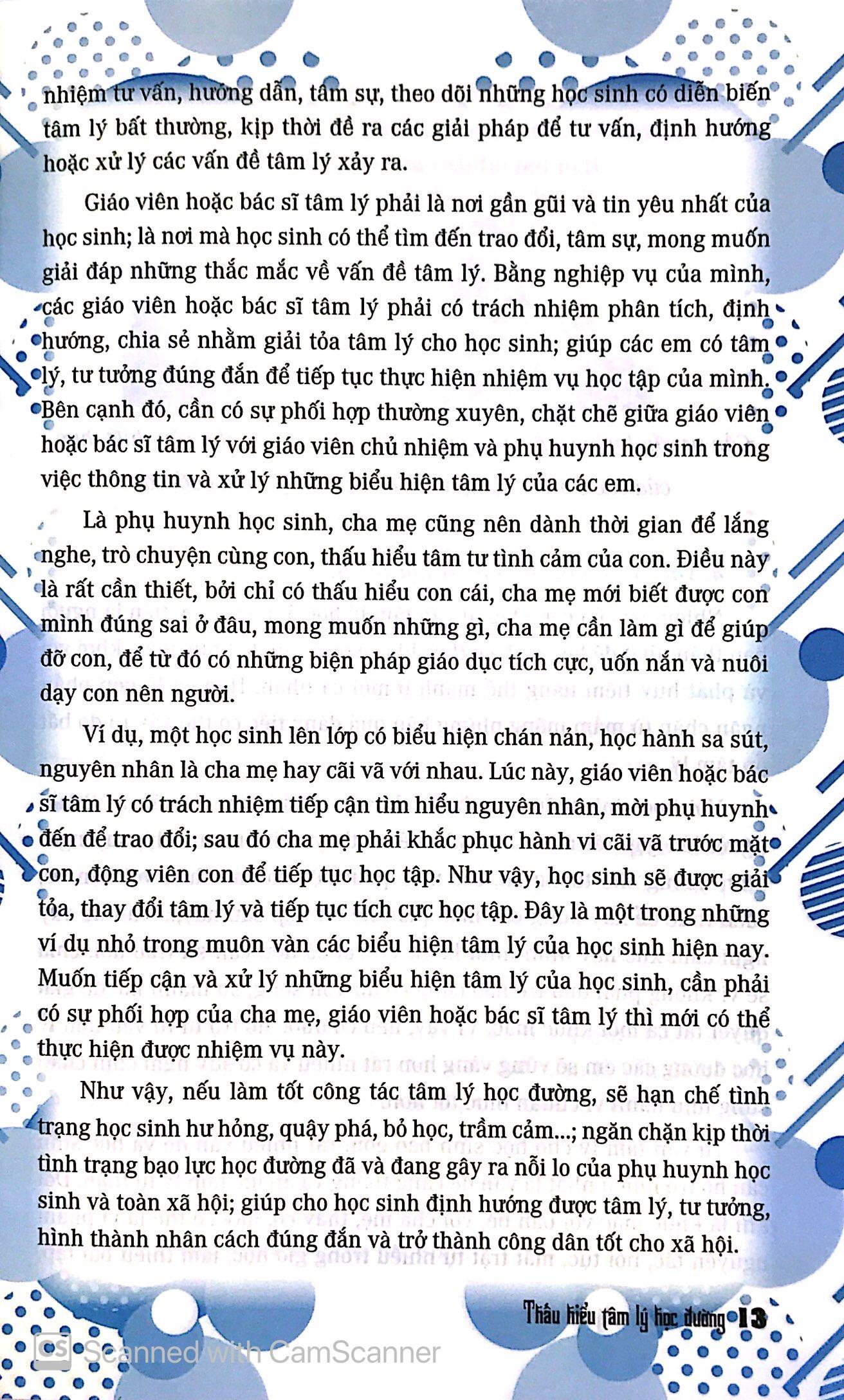 Thấu Hiểu Tâm Lý Học Đường
