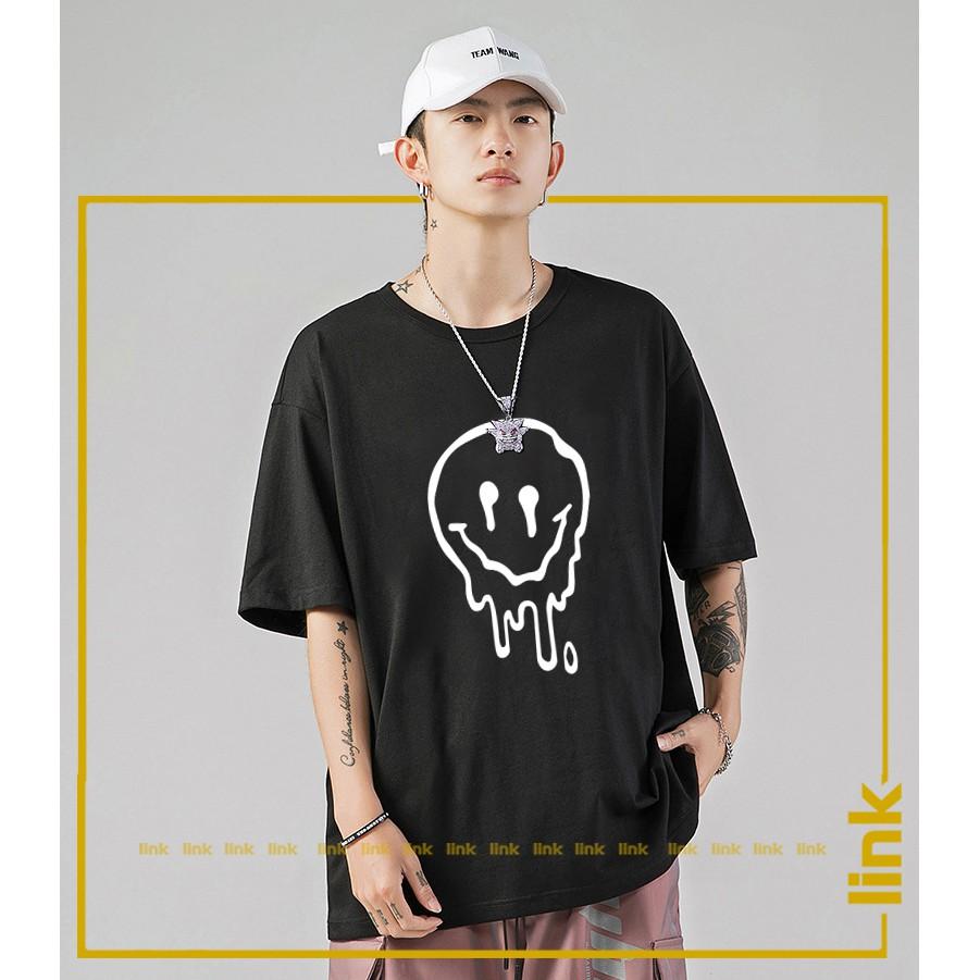 Áo phông tay dài MẶT CƯỜI CHẢY kiểu mới dáng rộng unisex