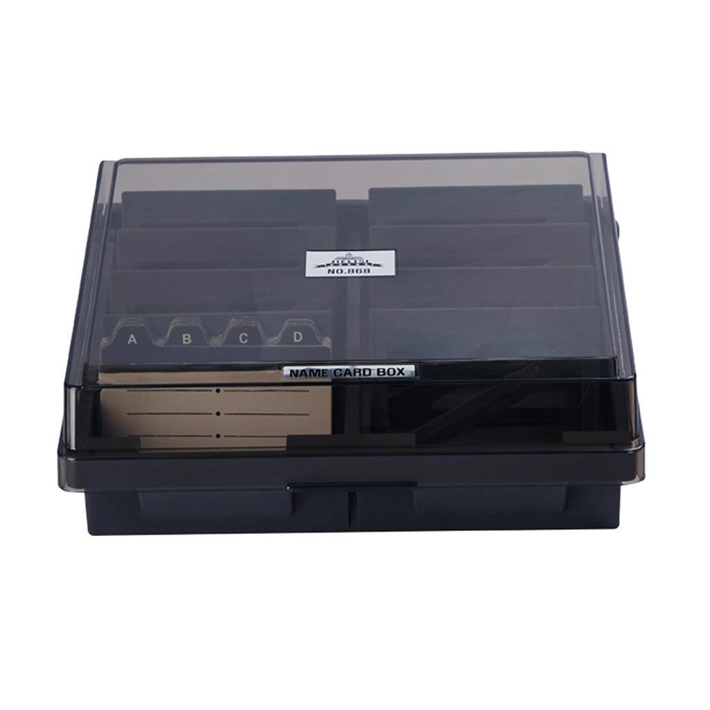 Business Card Holder Storage Box Name Card Organizer and 8 Divider