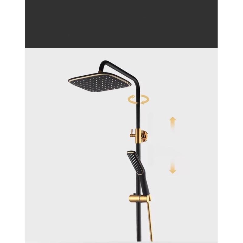 Bộ sen cây tắm đứng cao cấp KOREA giá rẻ- Đen Vàng