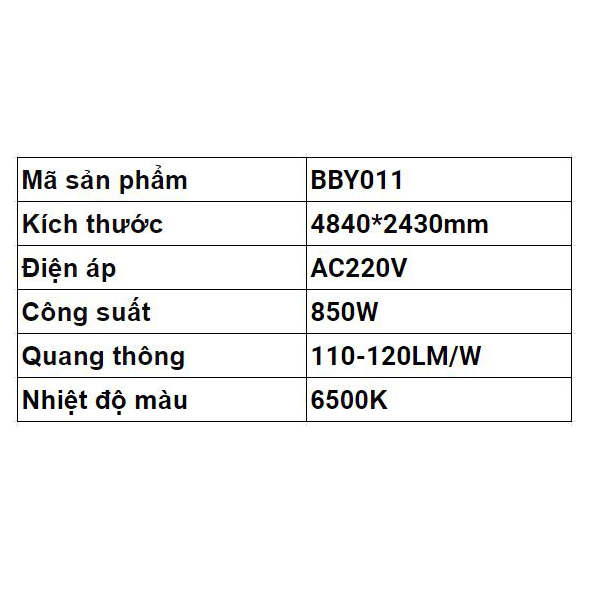 Đèn Led tổ ong công suất lớn 850W chuyên dùng chiếu sáng và trang trí trung tâm chăm sóc xe