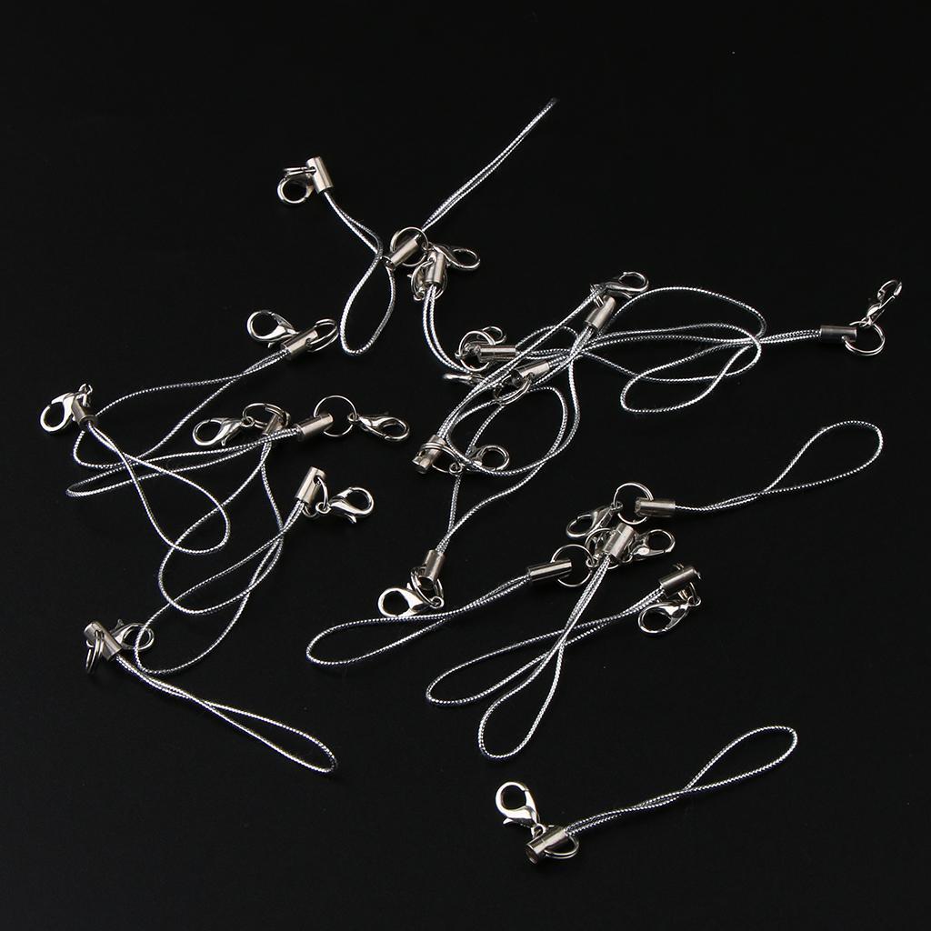 3-5pack 20pcs DIY Mobile Cellphone Keychain Lanyard Charms DIY Rope