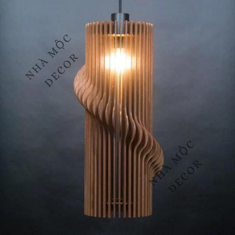Đèn gỗ thả trần trang trí mẫu TT34