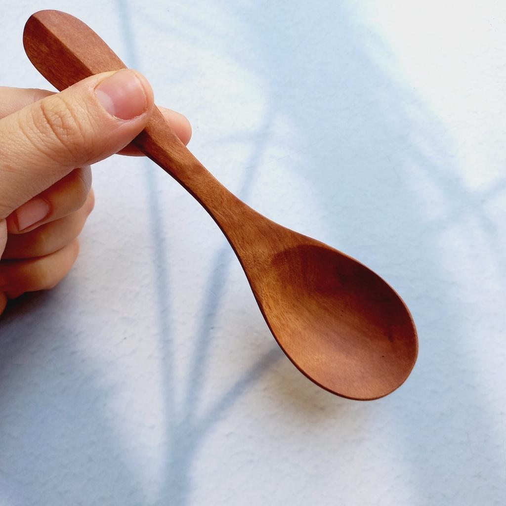 Thìa/Muỗng Gỗ Nhãn Ăn Chè,Soup 15.5x4cm, Thìa Ăn Cơm, Phụ Kiện Bàn Ăn,Trang Trí Chụp Ảnh