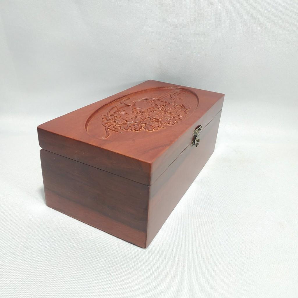 HỘP ĐỰNG TRANG SỨC, HỘP ĐỰNG DẤU CÔNG TY GỖ HƯƠNG CHẠM CHIM PHƯƠNG