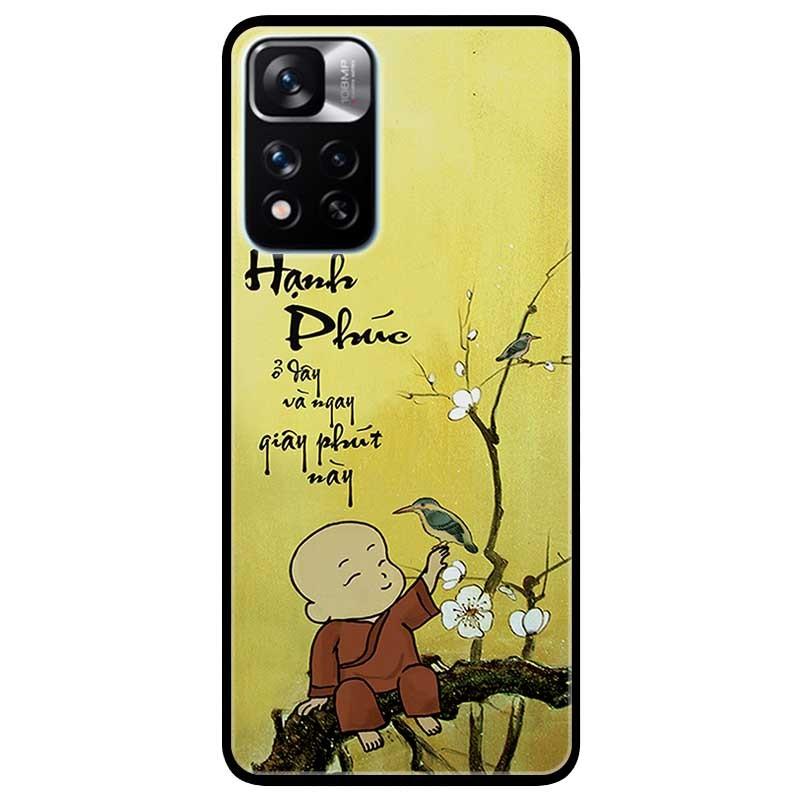 Ốp lưng dành cho Xiaomi Redmi Note 11 Pro 5G  mẫu Hạnh Phúc Chú Tiểu Hoa Trắng