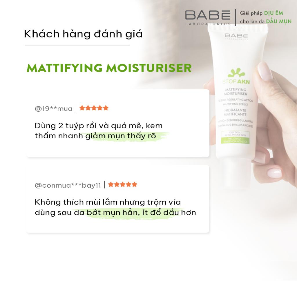 Kem dưỡng BABÉ Stop AKN Mattifying Moisturiser 50ml cho da dầu mụn