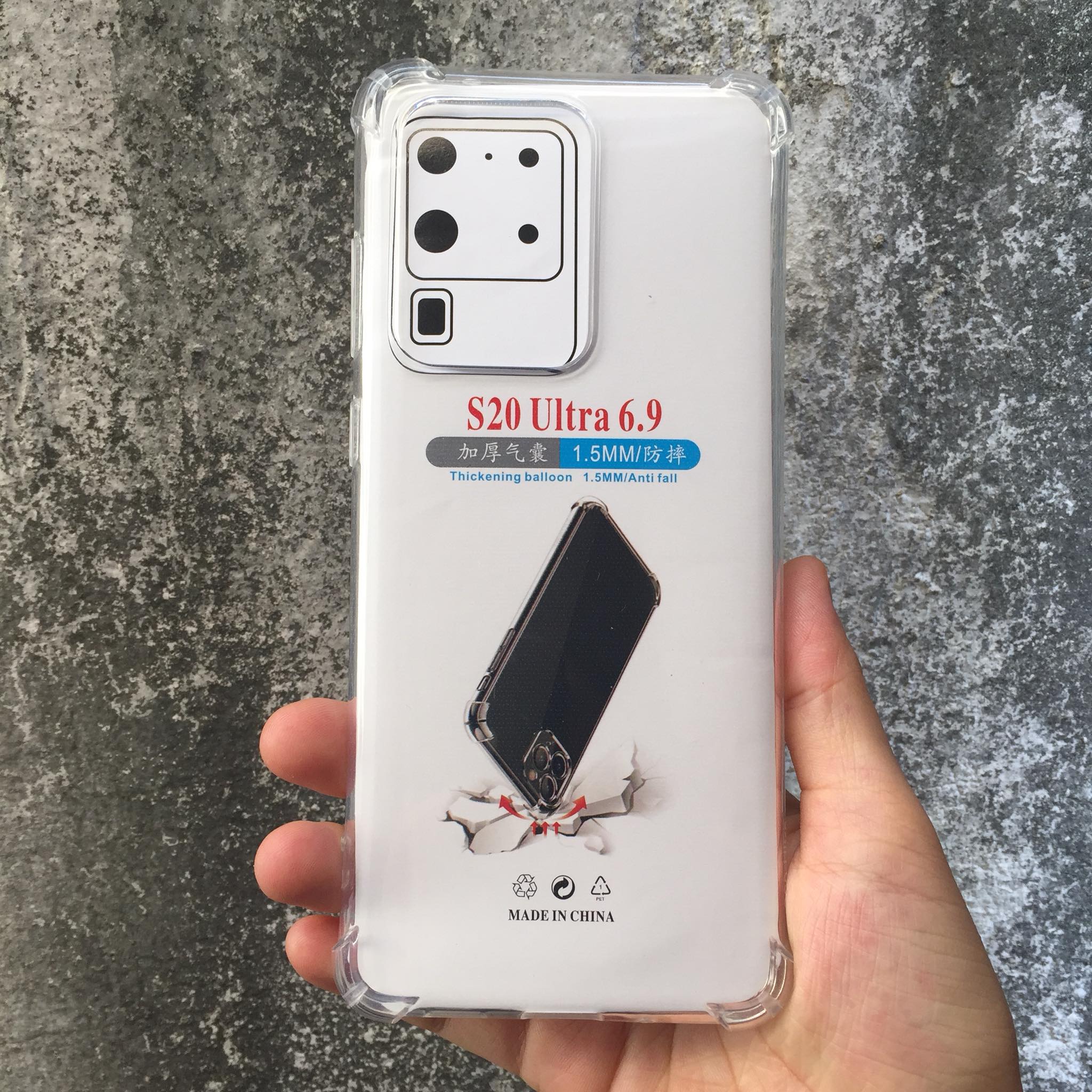 Ốp lưng silicon cho Samsung Galaxy S20 Ultra - chống sốc gờ cao 4 góc trong suốt
