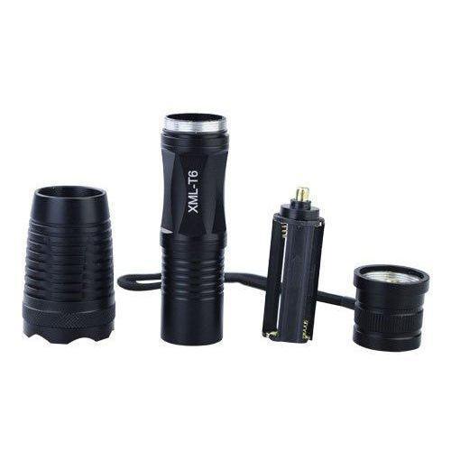 Đèn Pin T6 Siêu Sáng 5 Chế Độ Kèm Pin Và Bộ Sạc Có Ron Chống Nước