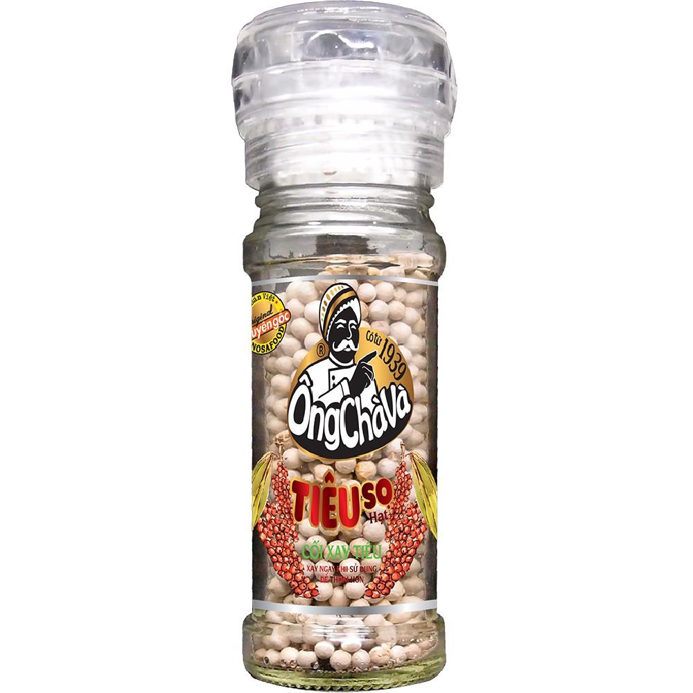 Tiêu Sọ Hạt Ông Chà Và 40g (White Pepper) - Có Cối Xay Tiện Dụng