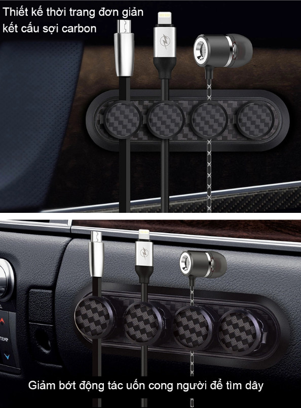 Đế giữ cáp sạc trên ô tô