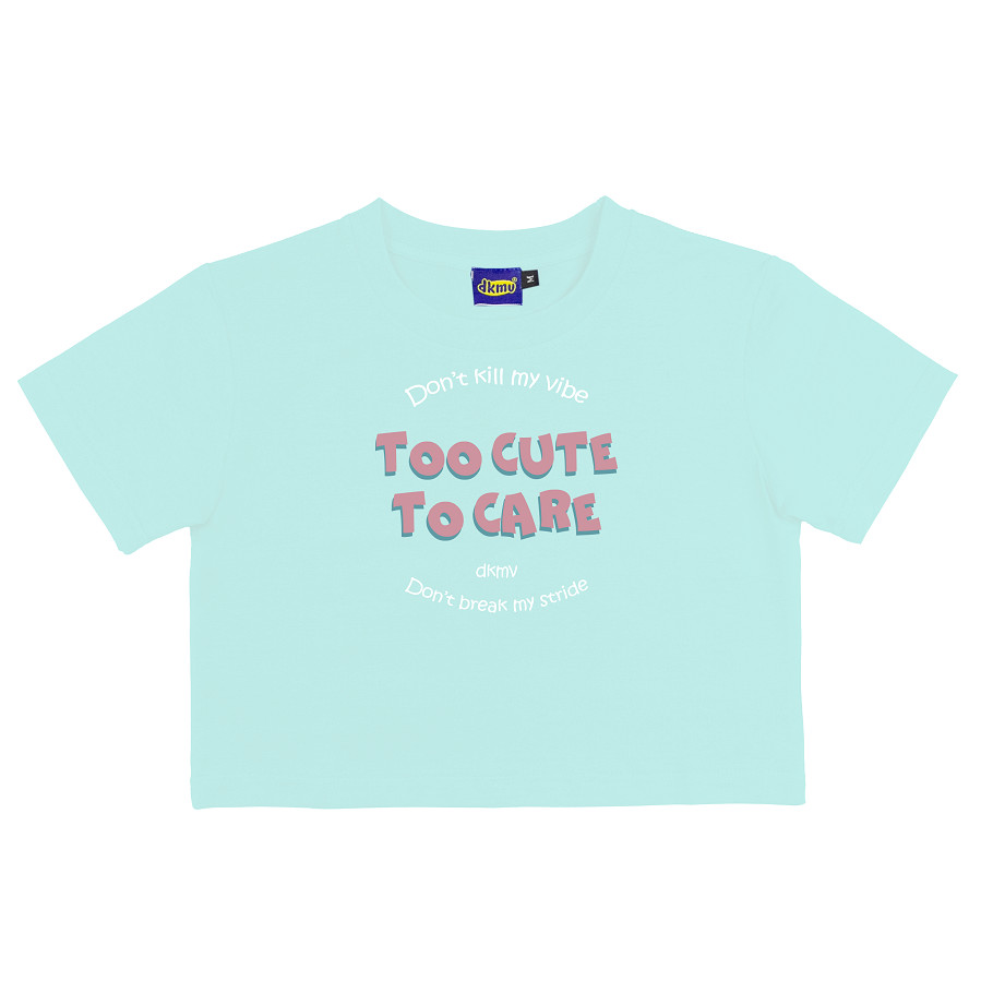 DKMV Croptop Too Cute To Care-Blue