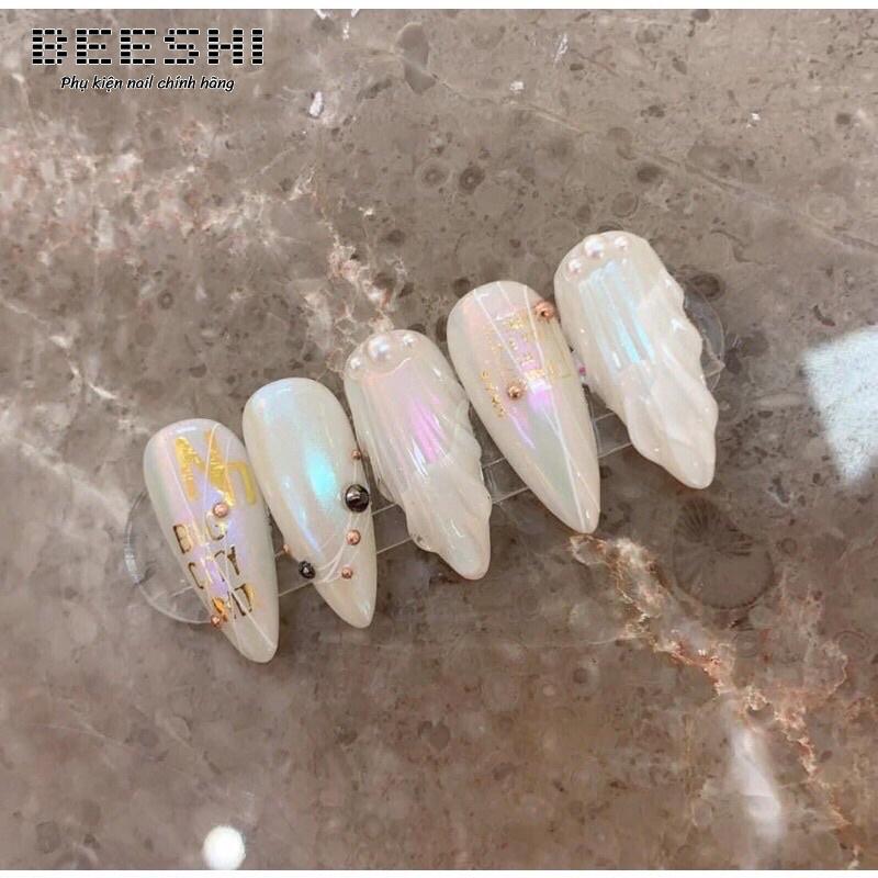 Set 6 hũ bột tráng gương ngọc trai , bột tráng gương ánh ngọc trai trang trí móng- beeshi shop nail