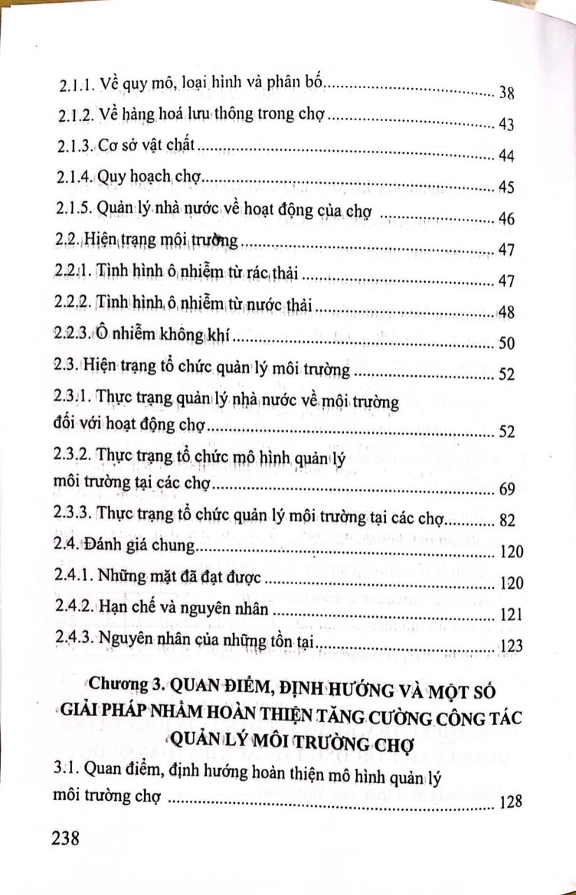 Tăng Cường Công Tác Quản Lý Đối Với Môi Trường Chợ Ở Việt Nam ( Sách Chuyên Khảo)