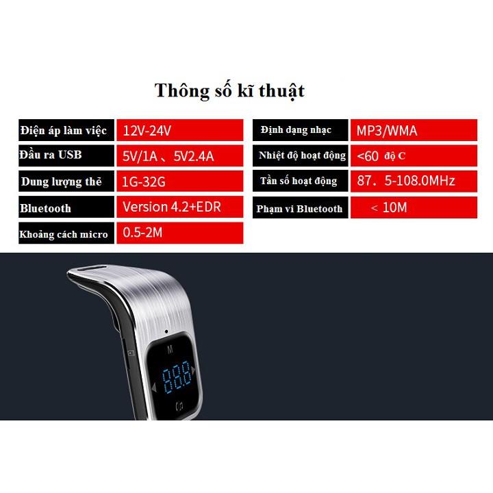 Bộ chuyển mp3 - fm trên ô tô có bluetooth bc39