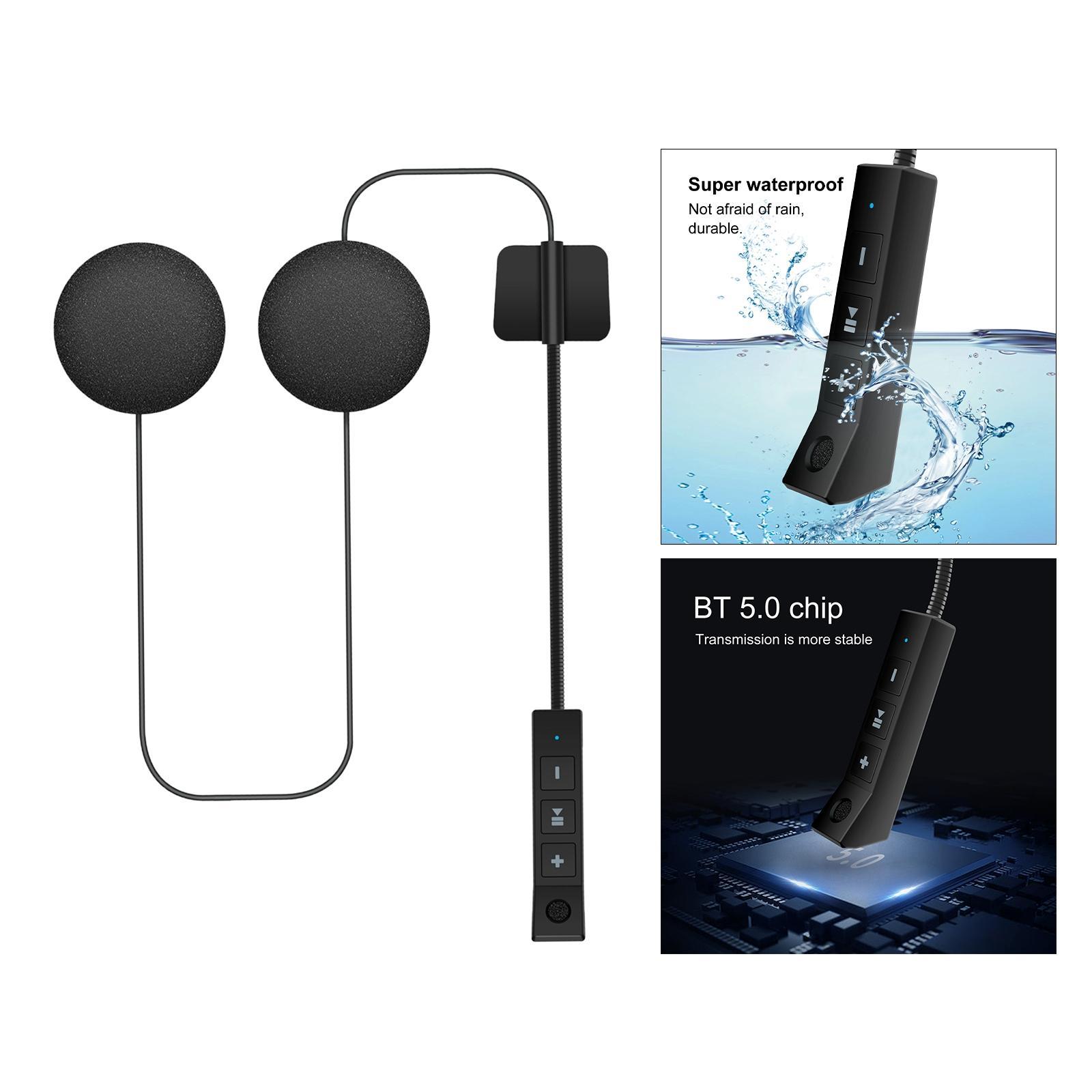 Motorcycle Helmet Bluetooth 5.0 Headset Noise Canceling Earphone Fit for Riding