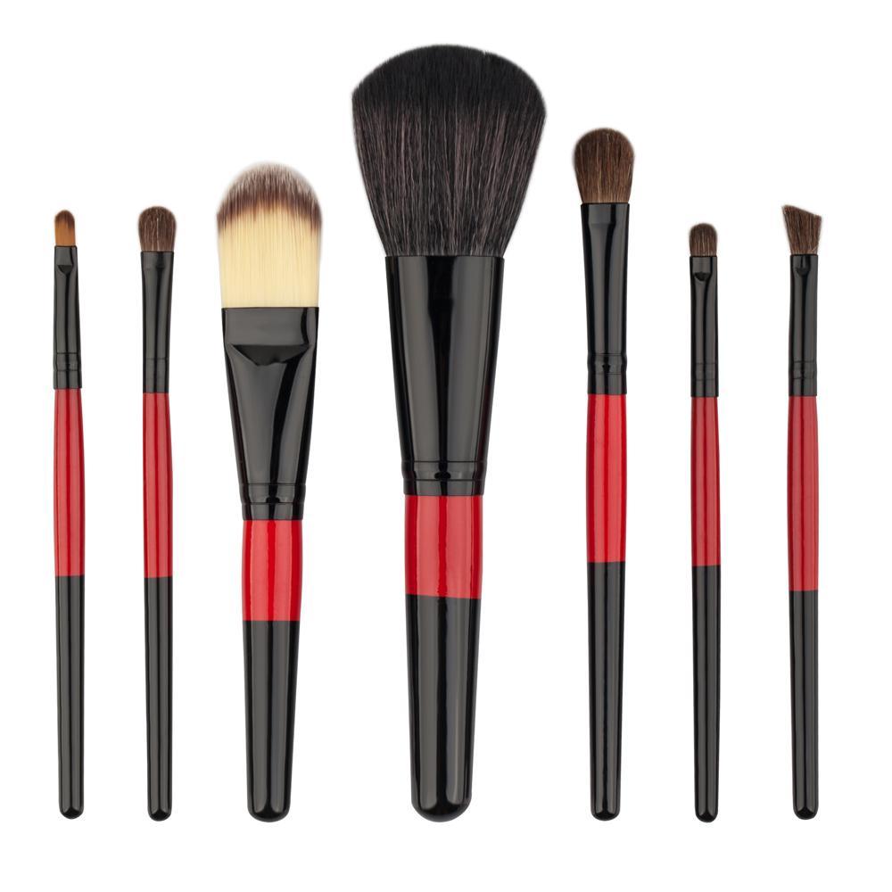 7pcs Set Essential Make Up Brushes Foundation Blusher Eye Lip Applicators