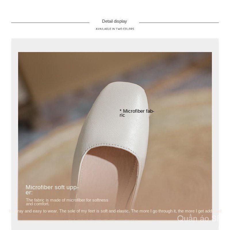 Mary Jane Women's Shoes Autumn Shoes French Style Wanwan Lei Style Closed Toe Sandals Gentle Flat Mid-High Heel Thin FQus