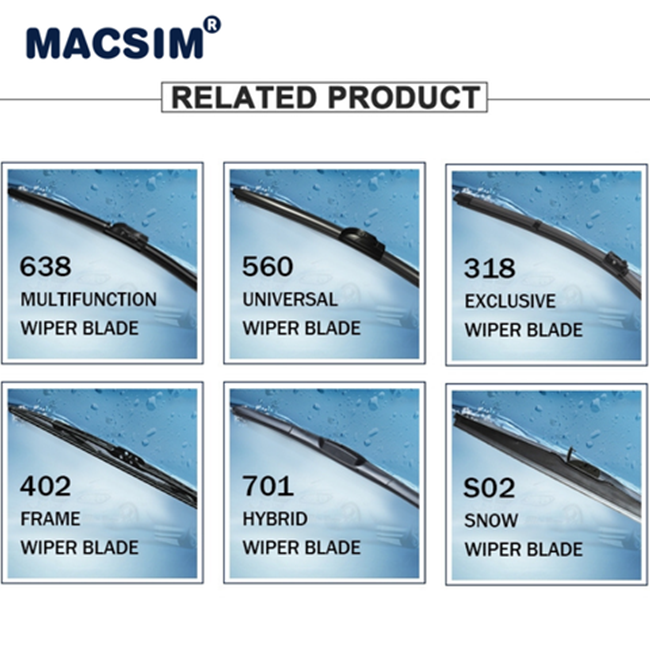 Combo cần gạt nước mưa ô tô Nano Silicon Macsim cho xe Lexus IS IS200T/250/300/300H/350 2012-2018