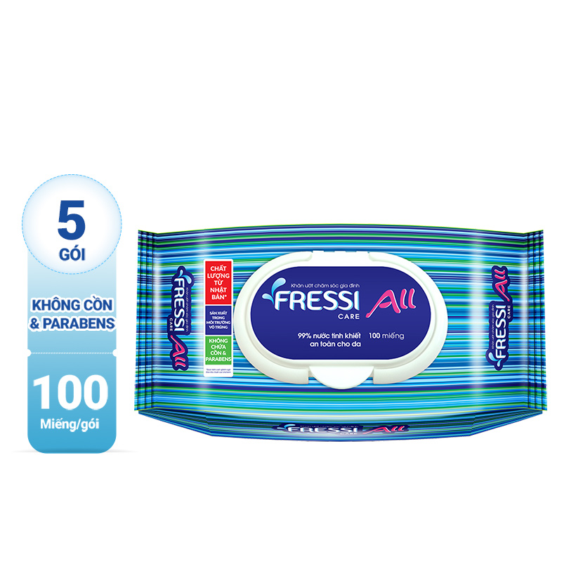 Combo 5 Khăn ướt Fressi Care All 100 tờ