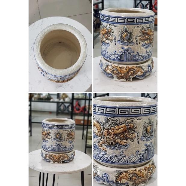 Bát hương men rạn nổi gốm sứ cao cấp Bát Tràng.