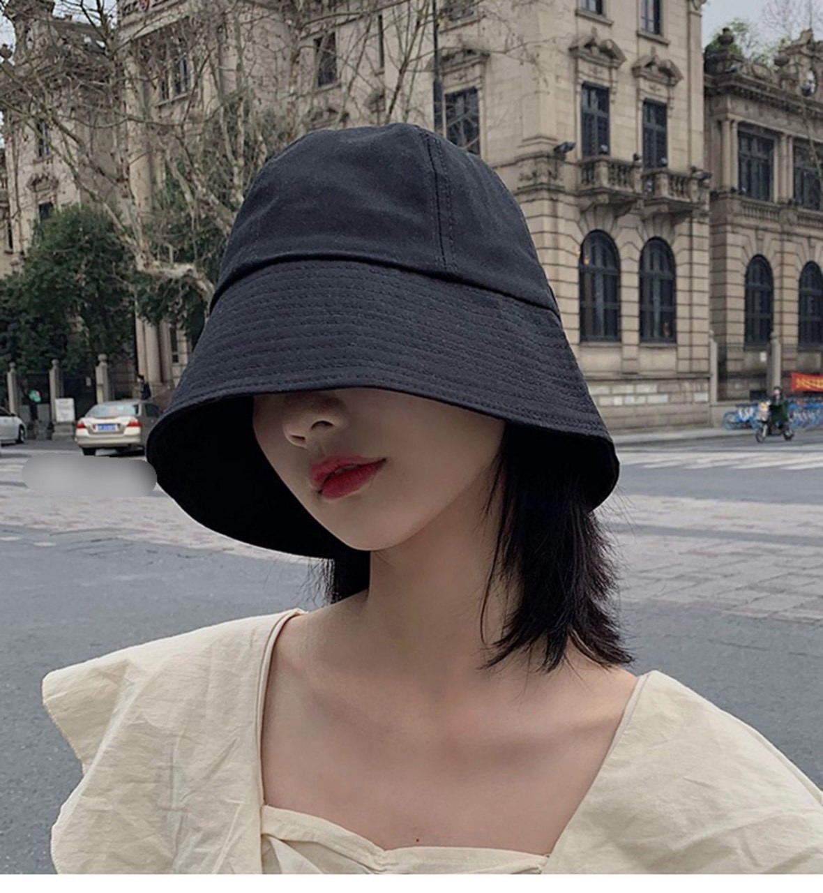 Mũ nón bucket ulzzang Hàn Quốc nam nữ gắn logo chuẩn đẹp
