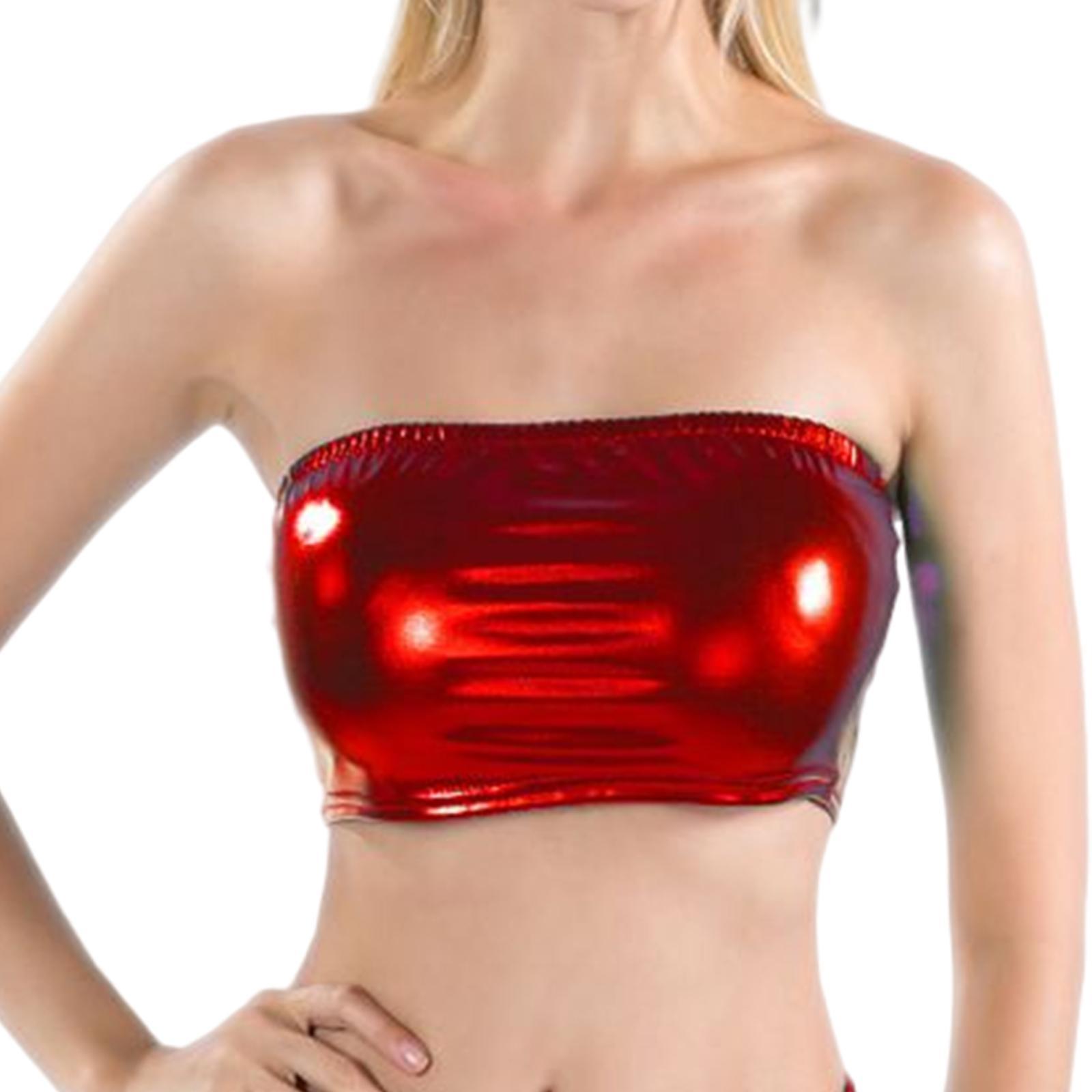 Women's Bandeau Top Strapless Sleeveless Top Swimsuit for Performance