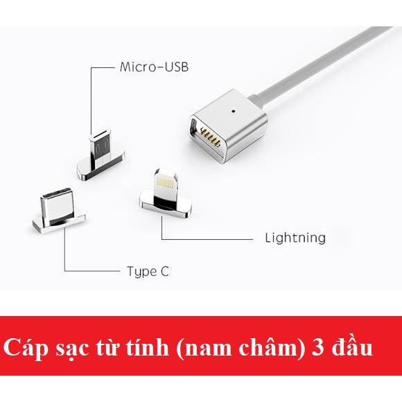 Cáp sạc đa năng nam châm từ tính 3 đầu ADROID - IOS - TYPE C