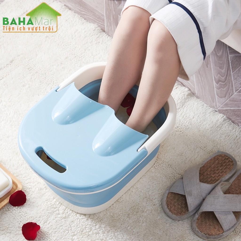 XÔ GẤP 2 TRONG 1 VỪA NGÂM CHÂN VỪA MATXA CHÂN "BAHAMAR" thích hợp để ngâm chân nước ấm mùa đông lại matxa bàn chân...