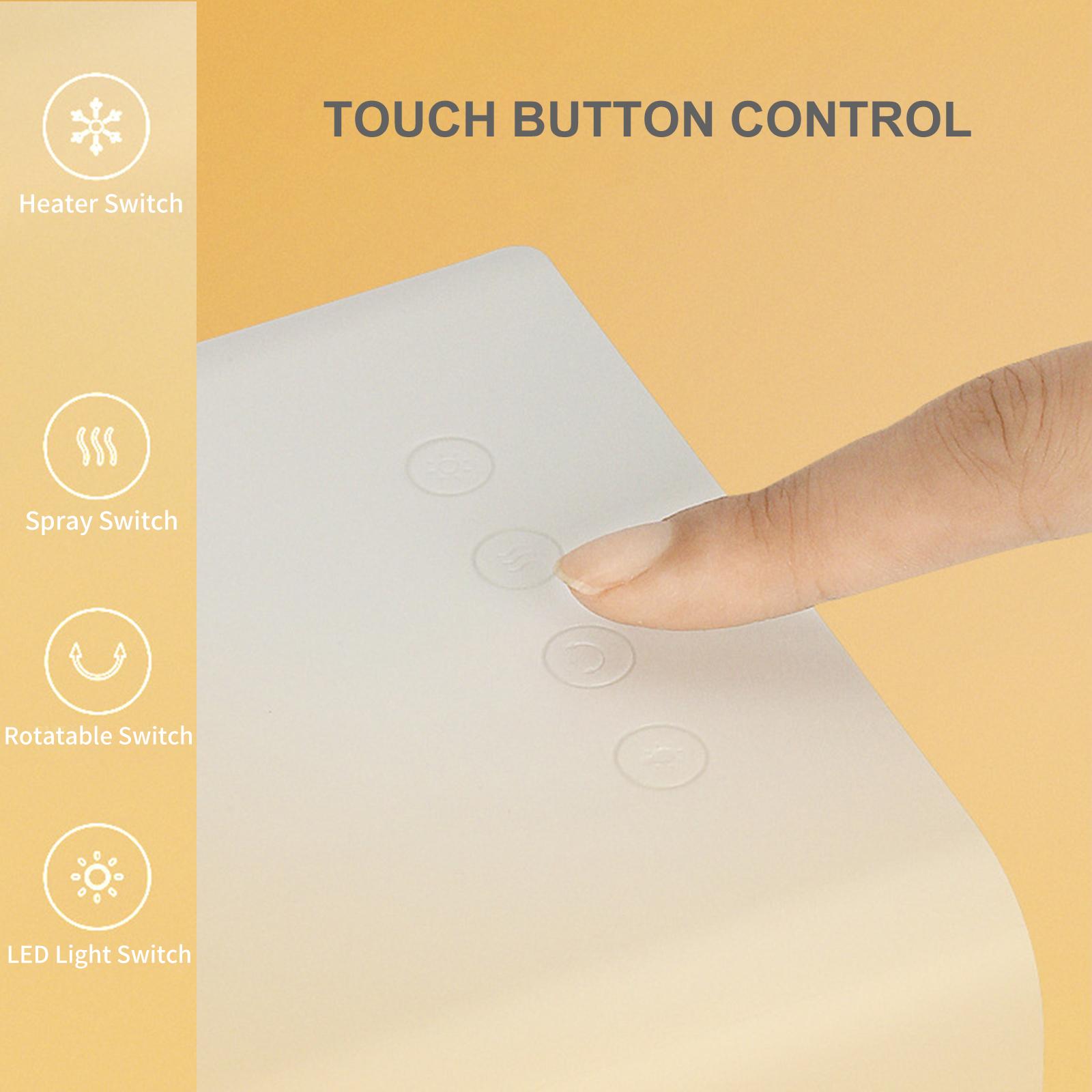 Máy Sưởi Điện 800W 220V Kiêm Máy Tạo Ẩm Phun Sương 400Ml Ánh Sáng Đầy Màu Sắc