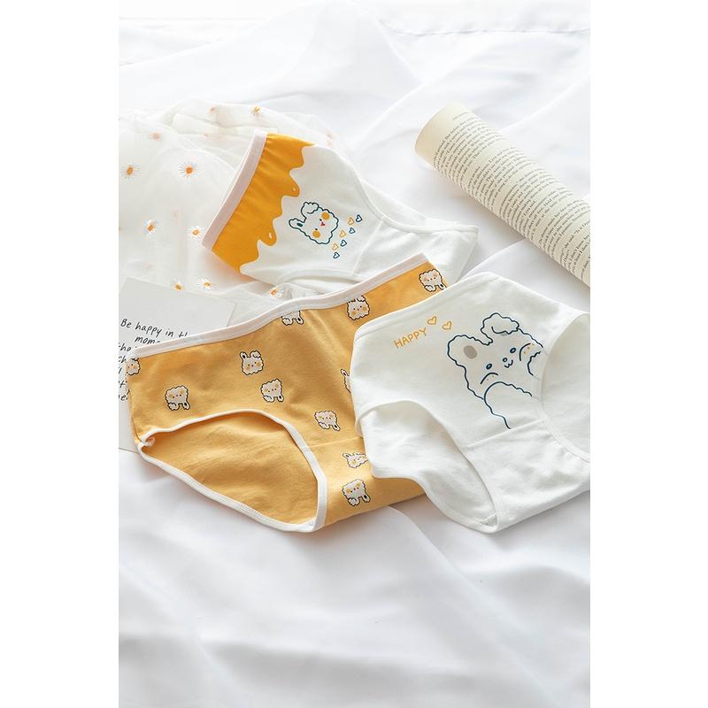 Quần Lót Nữ Cotton Hình Thỏ Ngang Eo Thời Trang . Hàng Loại Đẹp.