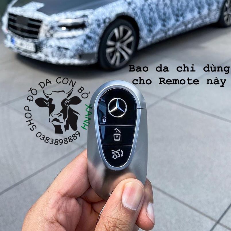 Bao da dành cho chìa khoá Mec C-Class, E-Class, S-Class W223 (dòng mới 2022), Bao da dành cho chìa khoá Mercedes handmade da thật 003