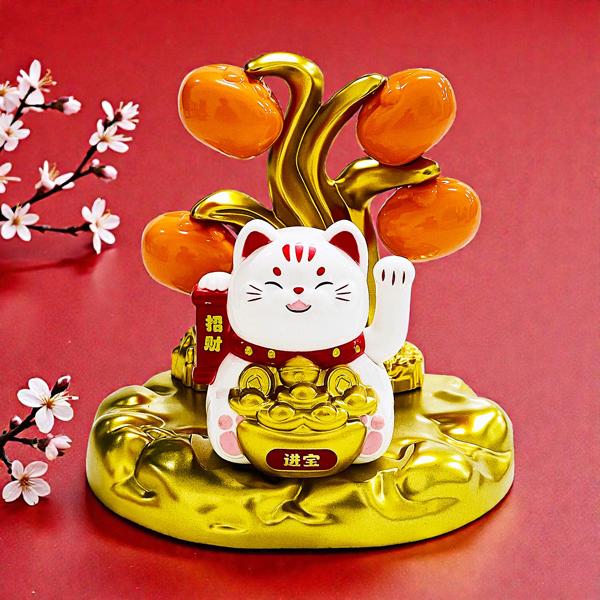 Tượng Mèo Thần Tài Vẩy Tay - Trang Trí Tết - JS901/02/05 - Mẫu 1