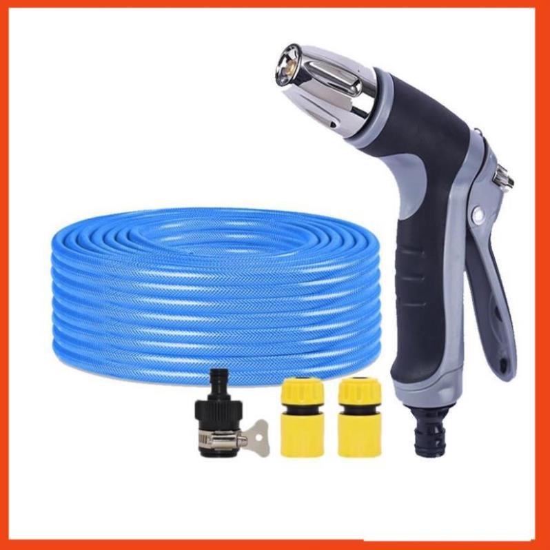 Bộ dây và vòi xịt rửa xe tưới cây tăng áp 20m 206817