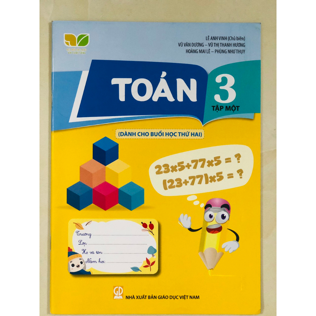 Sách - Toán 3 tập 1 - Kết Nối Tri Thức - Dành cho buổi học thứ hai