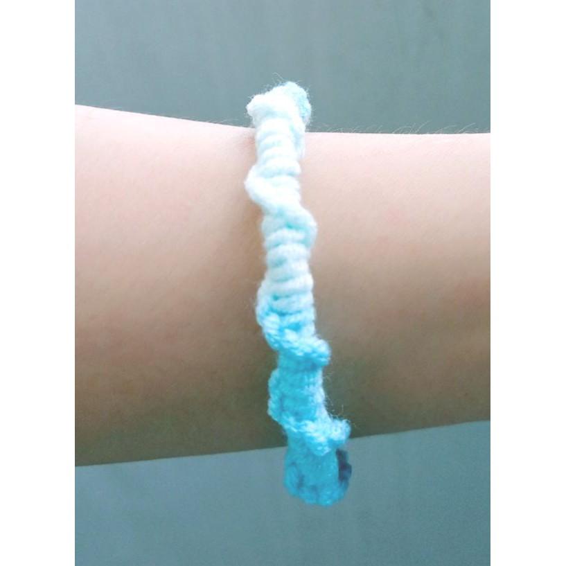 Vòng tay vòng chân may mắn - màu loan - Wendy - Friendship bracelet-xoắn-Vòng tay tình bạn-Vòng tay bạn bè handmade DIY