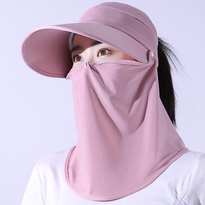 Mũ nón chống nắng kèm khẩu trang,mũ lưỡi trai nữ rộng vành chất vải thông hơi chống tia uv cực tốt, mũ che nắng đa nắng