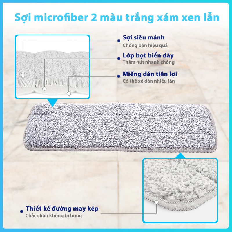 Bông lau cây lau nhà sợi fiber kỳ diệu maxi MyJae