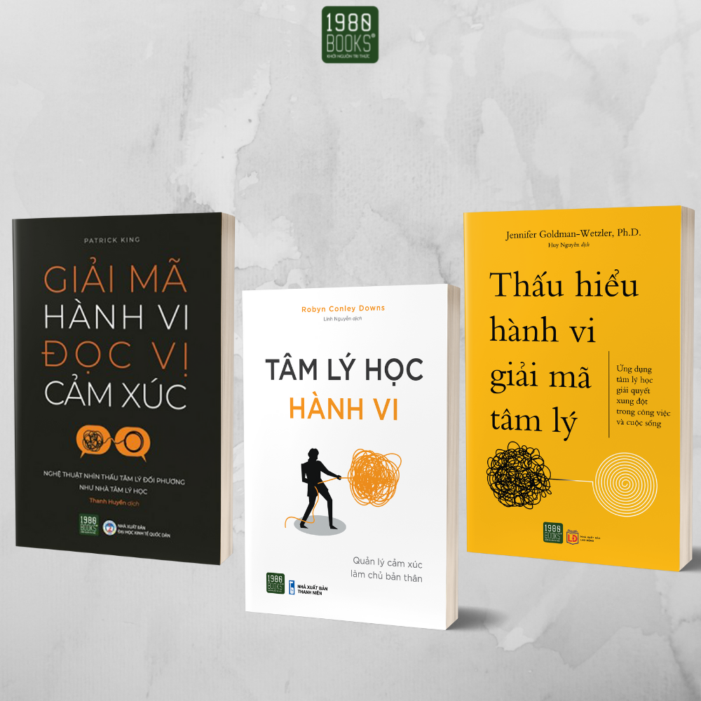 Hình ảnh Sách - Combo 3 cuốn Giải mã hành vi - đọc vị cảm xúc + Tâm lý học hành vi + Thấu hiểu hành vi, giải mã tâm lý -1980Books