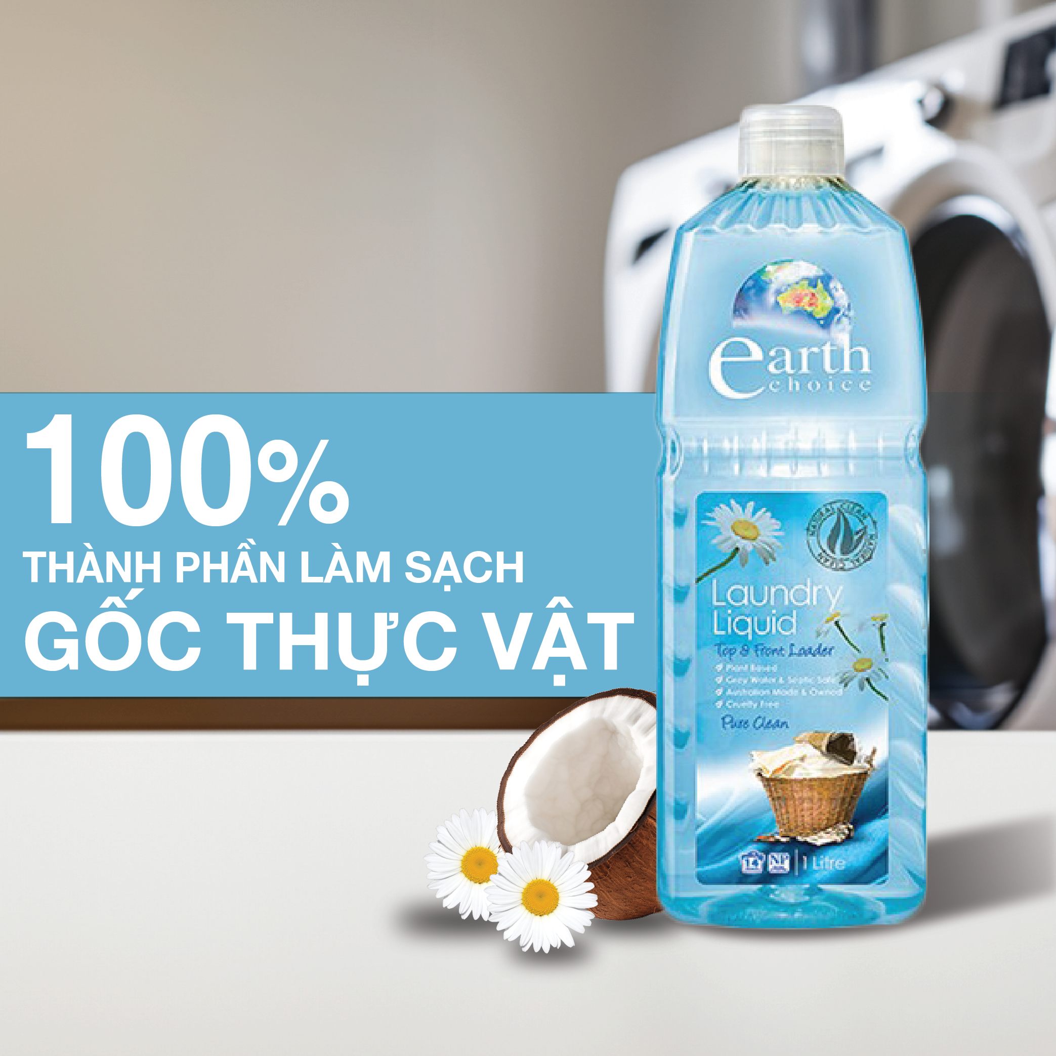 Nước giặt cao cấp Earth Choice 1L