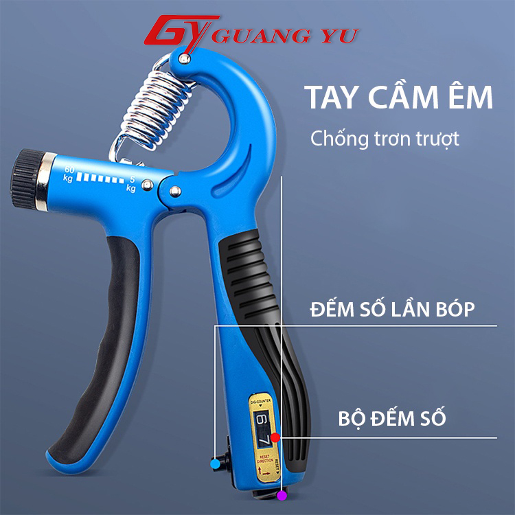 Dụng cụ tập tay tại nhà, combo hai sản phẩm chữ U Tập Tay và kìm tập tay đếm số cao cấp