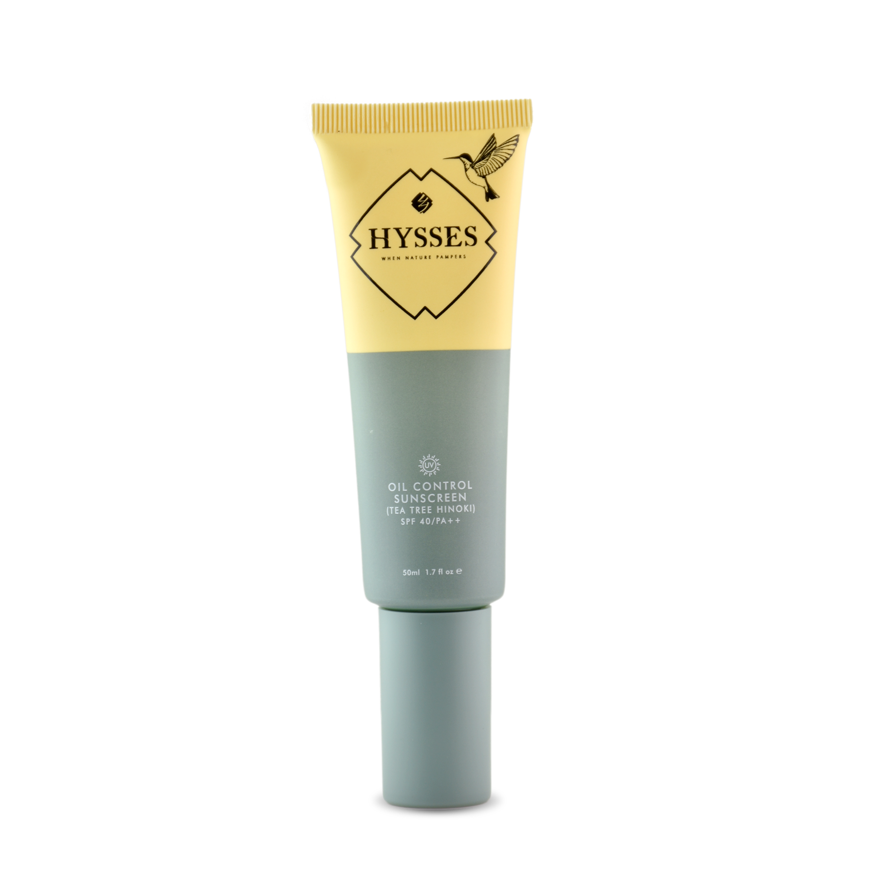 Kem Chống Nắng Cao Cấp Hysses Oil Control Kiểm Soát Bóng Nhờn, Điều Tiết Dầu, Bảo Vệ Da Trước Tia UVA/UVB Với Tinh Dầu Tràm Trà - Gỗ Hinoki Hữu Cơ Tự Nhiên