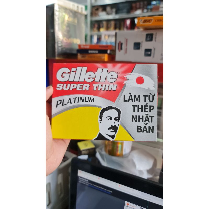 Lưỡi lam Gillette Superthin ông già 1 hộp 10 lưỡi lam