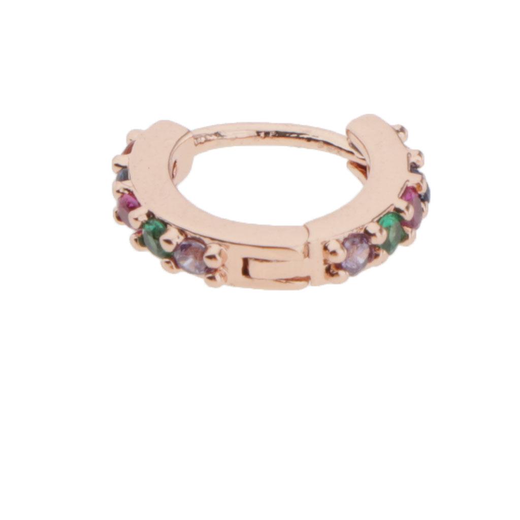 2 Pairs Hoop Cubic Zirconia Earrings Stud Cuff Huggie Piercing Earrings Gift