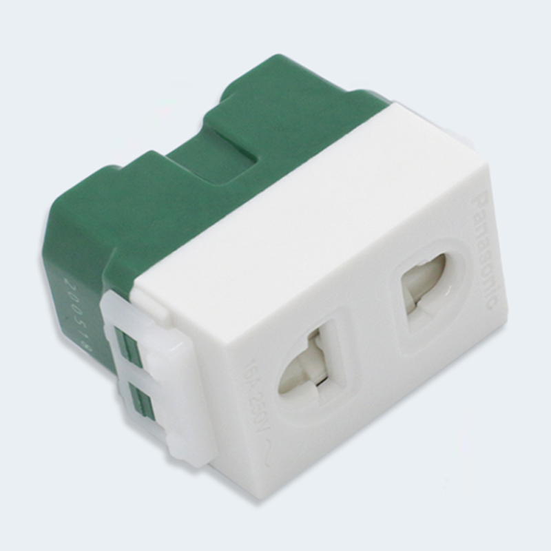 Ổ cắm đơn 2 chấu có màn che